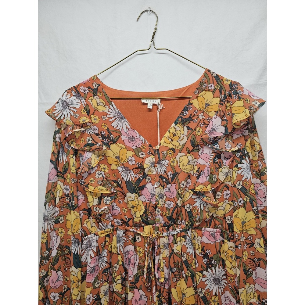 NWT Jodifl Long Sleeve Dress S Boho Hippie Artsy Flowy - Picture 2 of 8